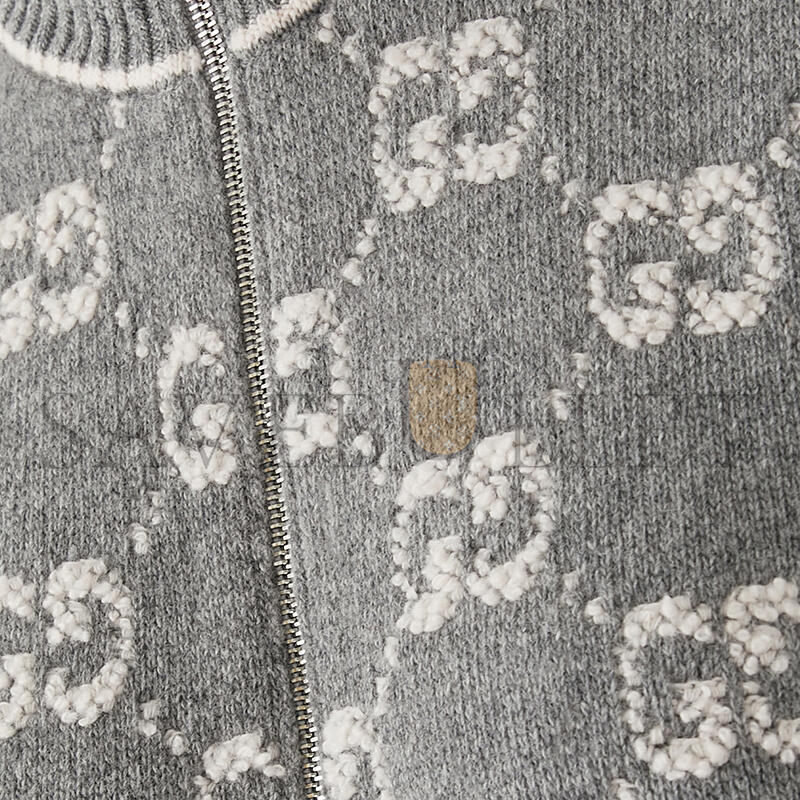 GUCCI GG BOUCLÉ STITCH JACQUARD CARDIGAN 814285